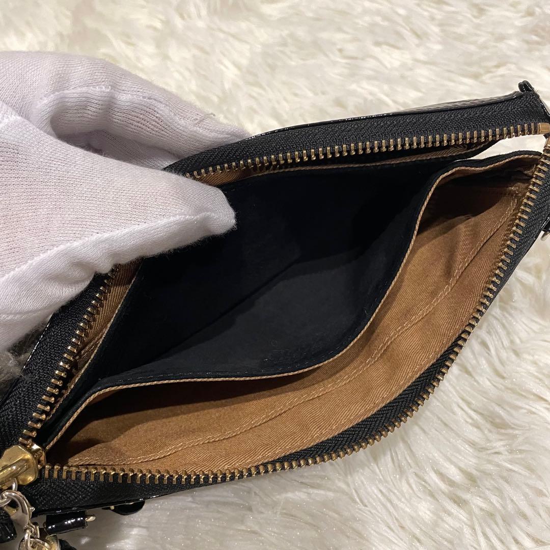 ATAO アタオ ブーブー エナメル お財布ポシェット ショルダー ブラック