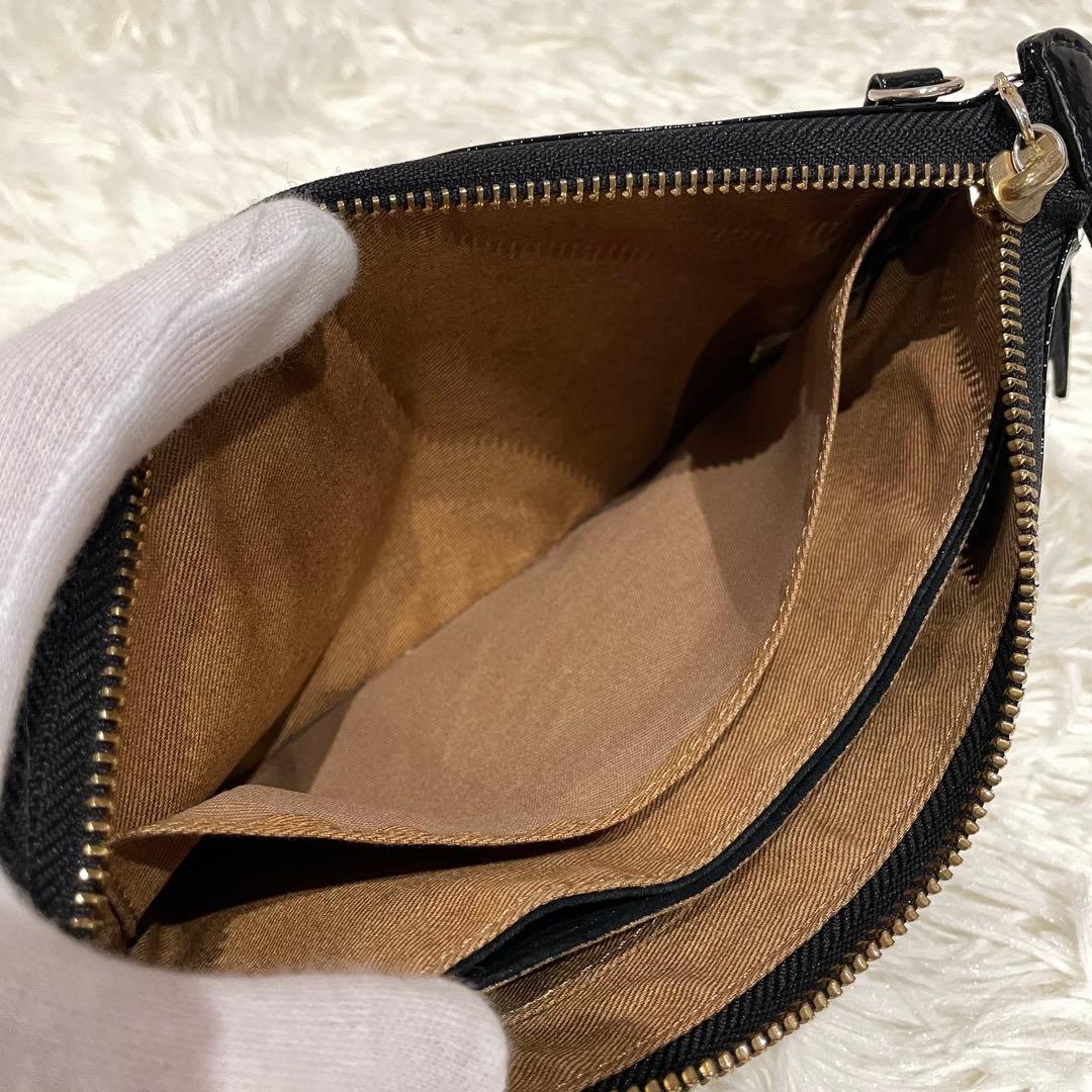 ATAO アタオ ブーブー エナメル お財布ポシェット ショルダー ブラック