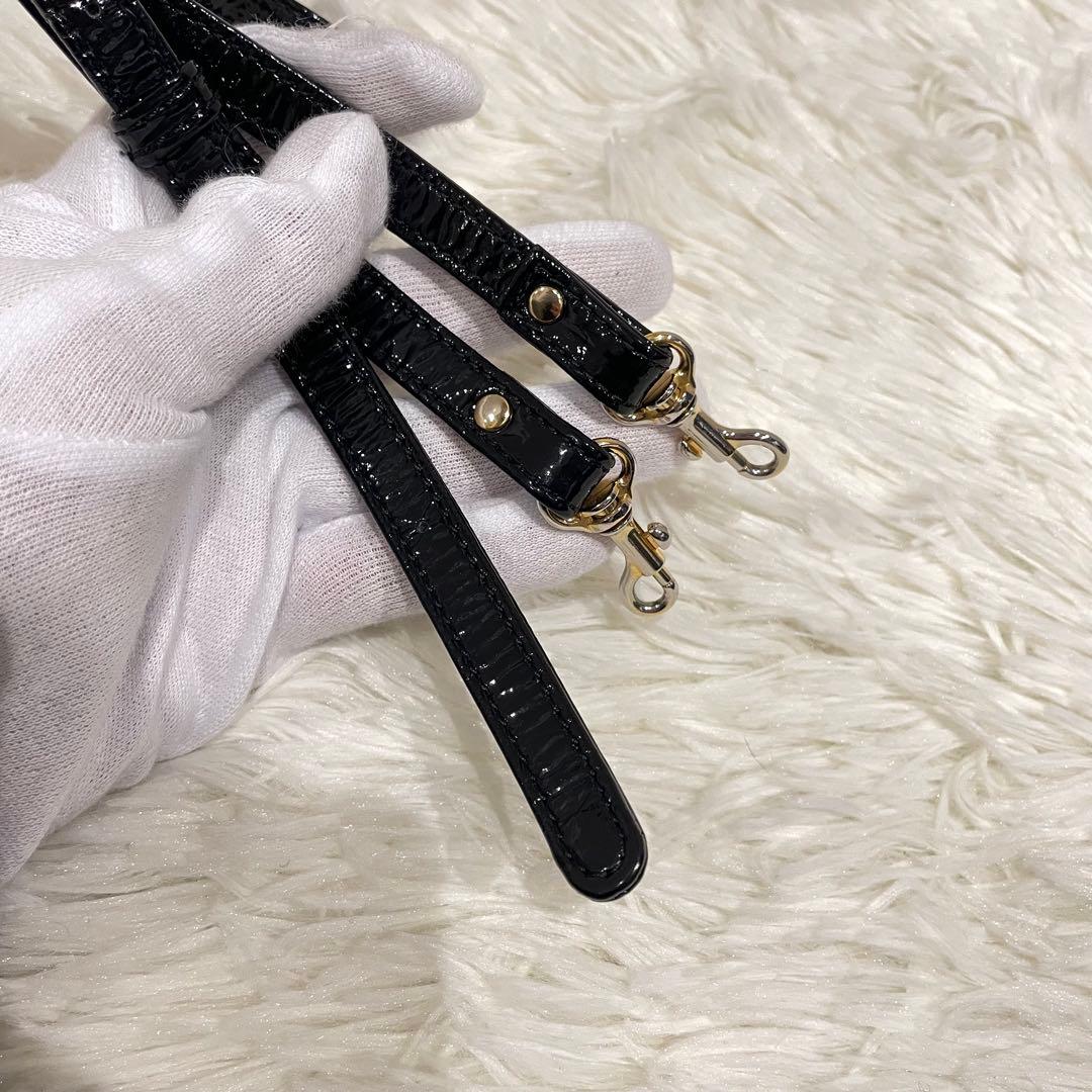 ATAO アタオ ブーブー エナメル お財布ポシェット ショルダー ブラック