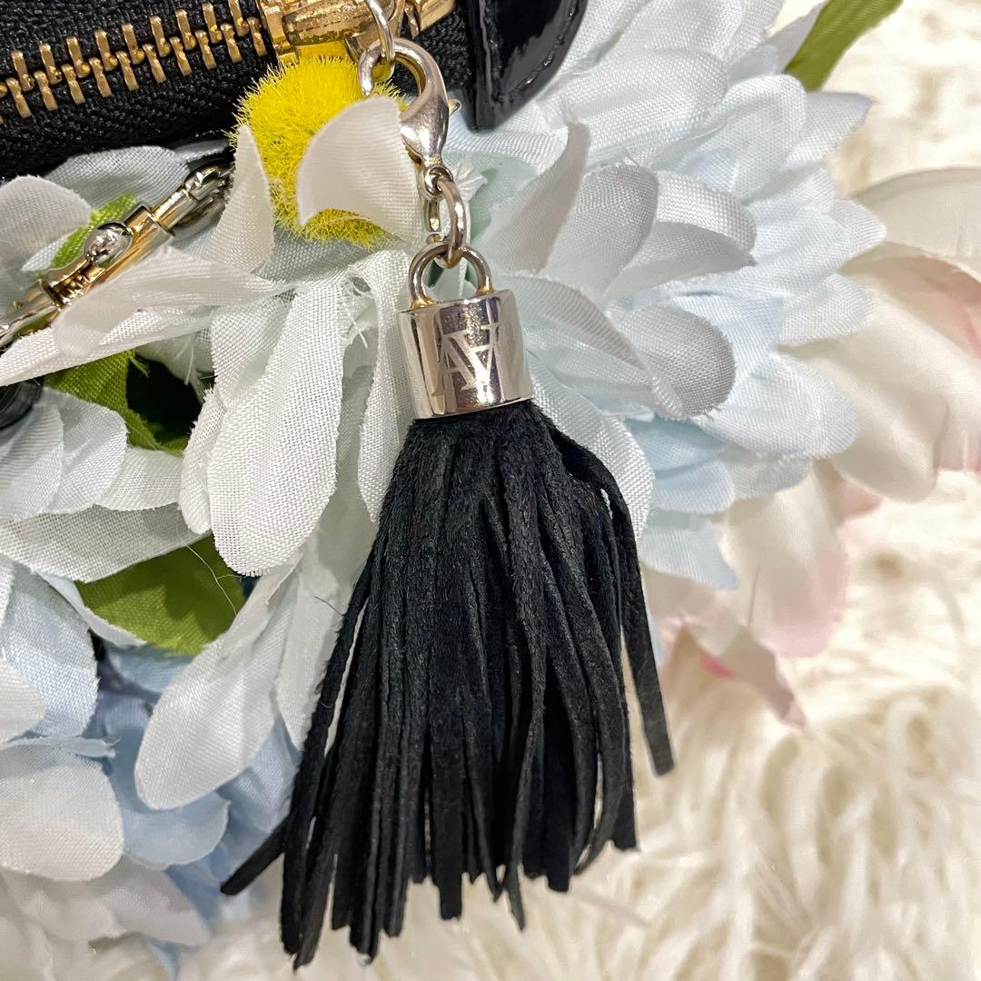 ATAO アタオ ブーブー エナメル お財布ポシェット ショルダー ブラック