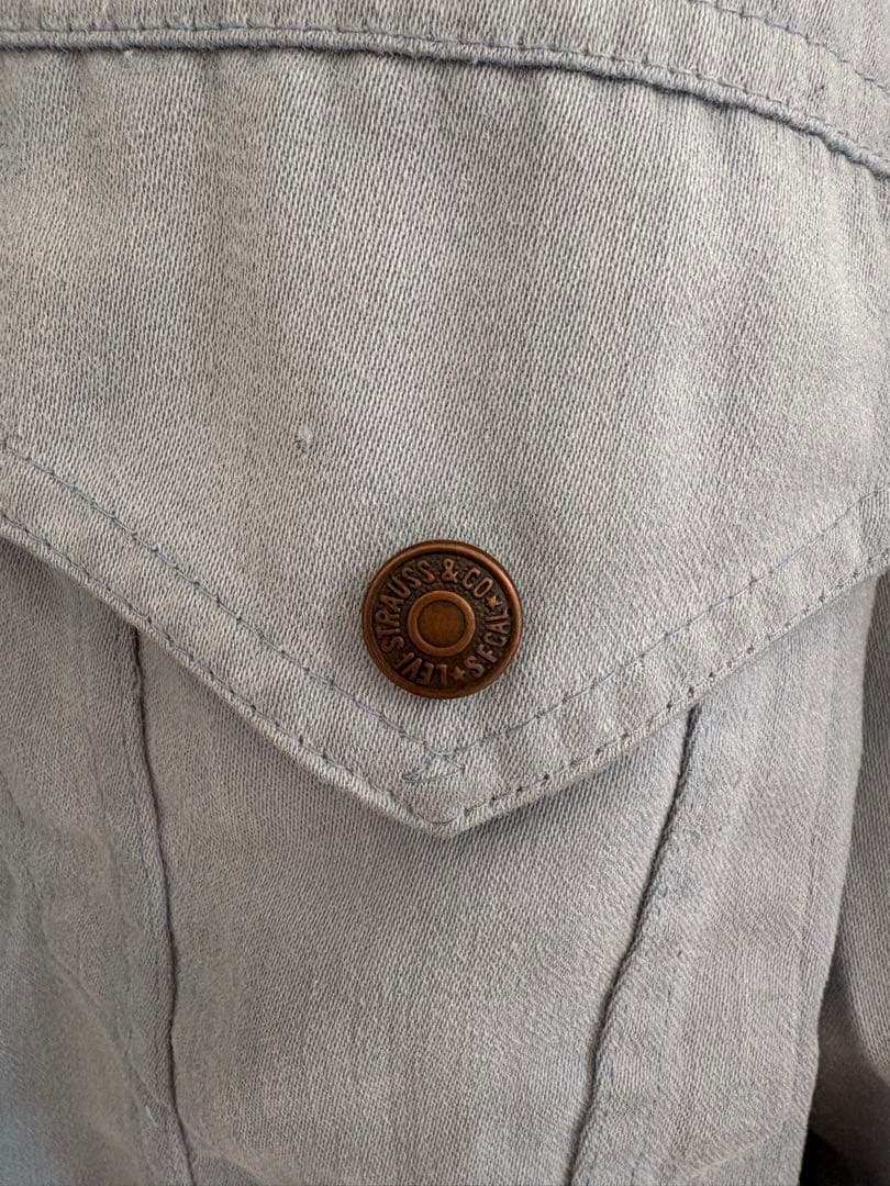 限定価格 levi's コットンツイルトラッカージャケット42 サックスブルー