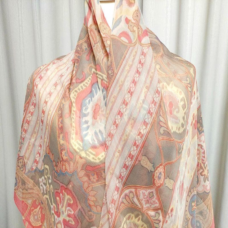 hasamiage◆美品 エトロ 大判ストール シルク シフォン ショール