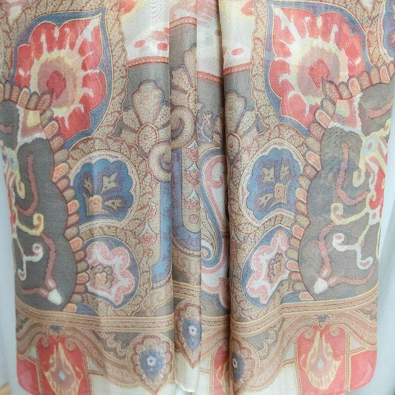 hasamiage◆美品 エトロ 大判ストール シルク シフォン ショール