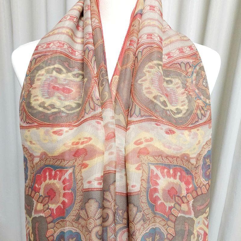 hasamiage◆美品 エトロ 大判ストール シルク シフォン ショール