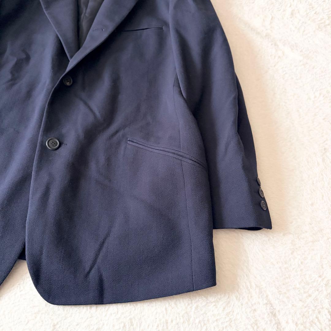 6155 【希少】 イッセイミヤケ スタンドカラージャケット XL ネイビー