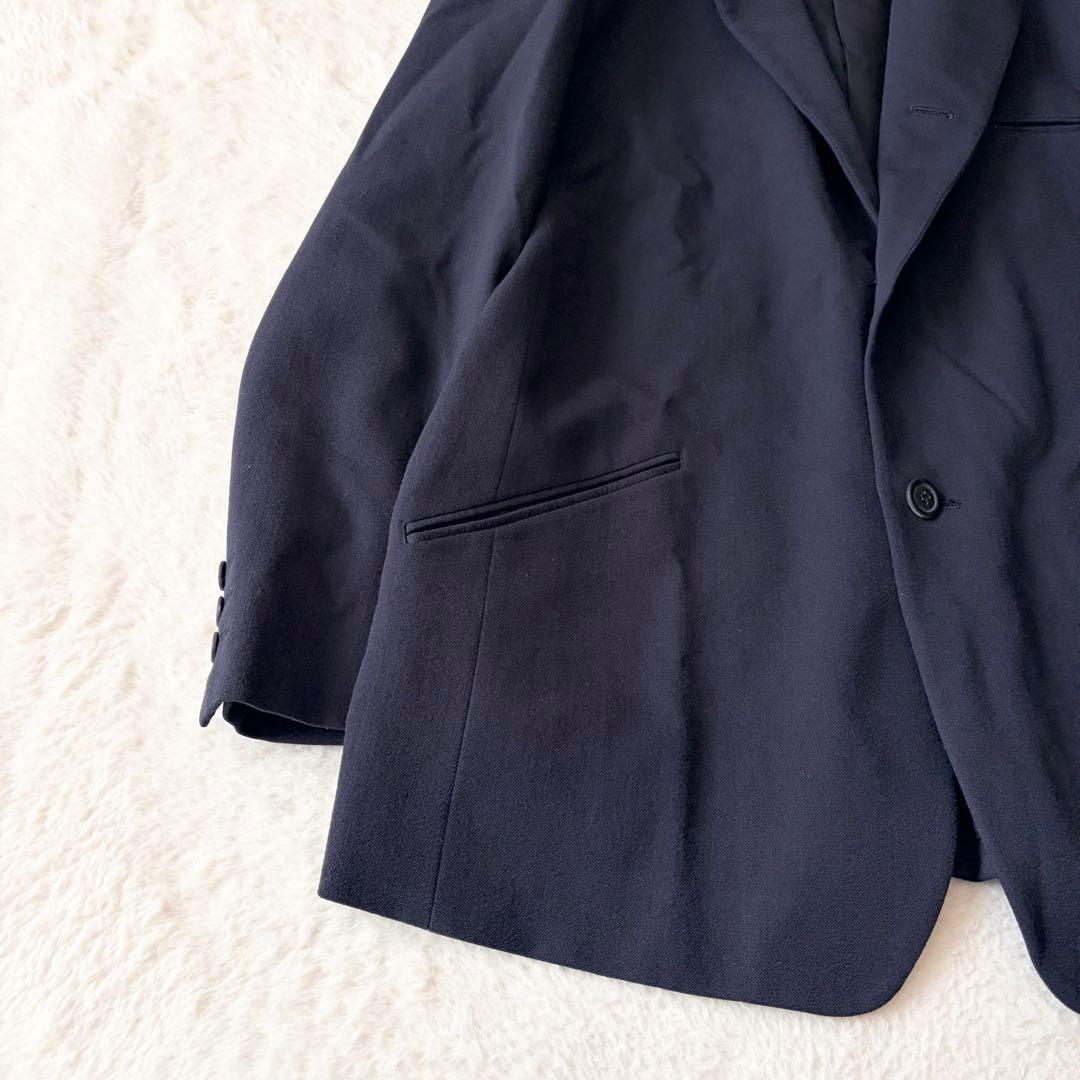 6155 【希少】 イッセイミヤケ スタンドカラージャケット XL ネイビー