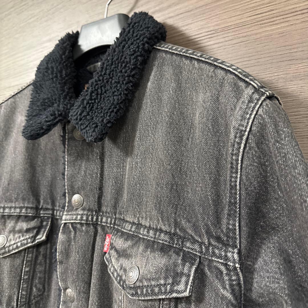 Levi's　デニムジャケット　Gシャン　裏側ボア素材　冬用　M　リーバイス