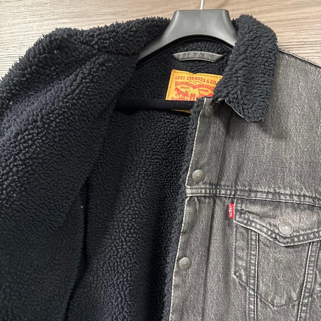 Levi's　デニムジャケット　Gシャン　裏側ボア素材　冬用　M　リーバイス