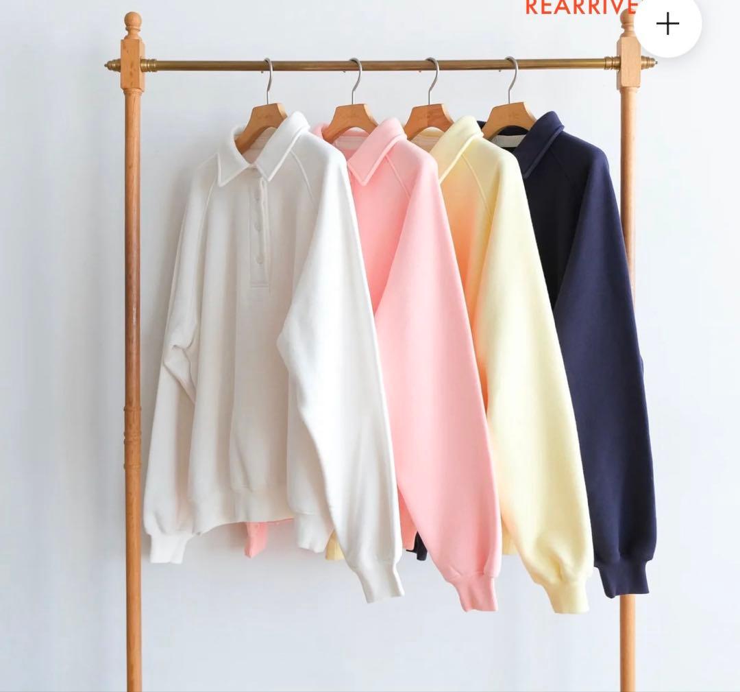 新品！シールームリンvolume sweat looseポロトップス　ネイビー