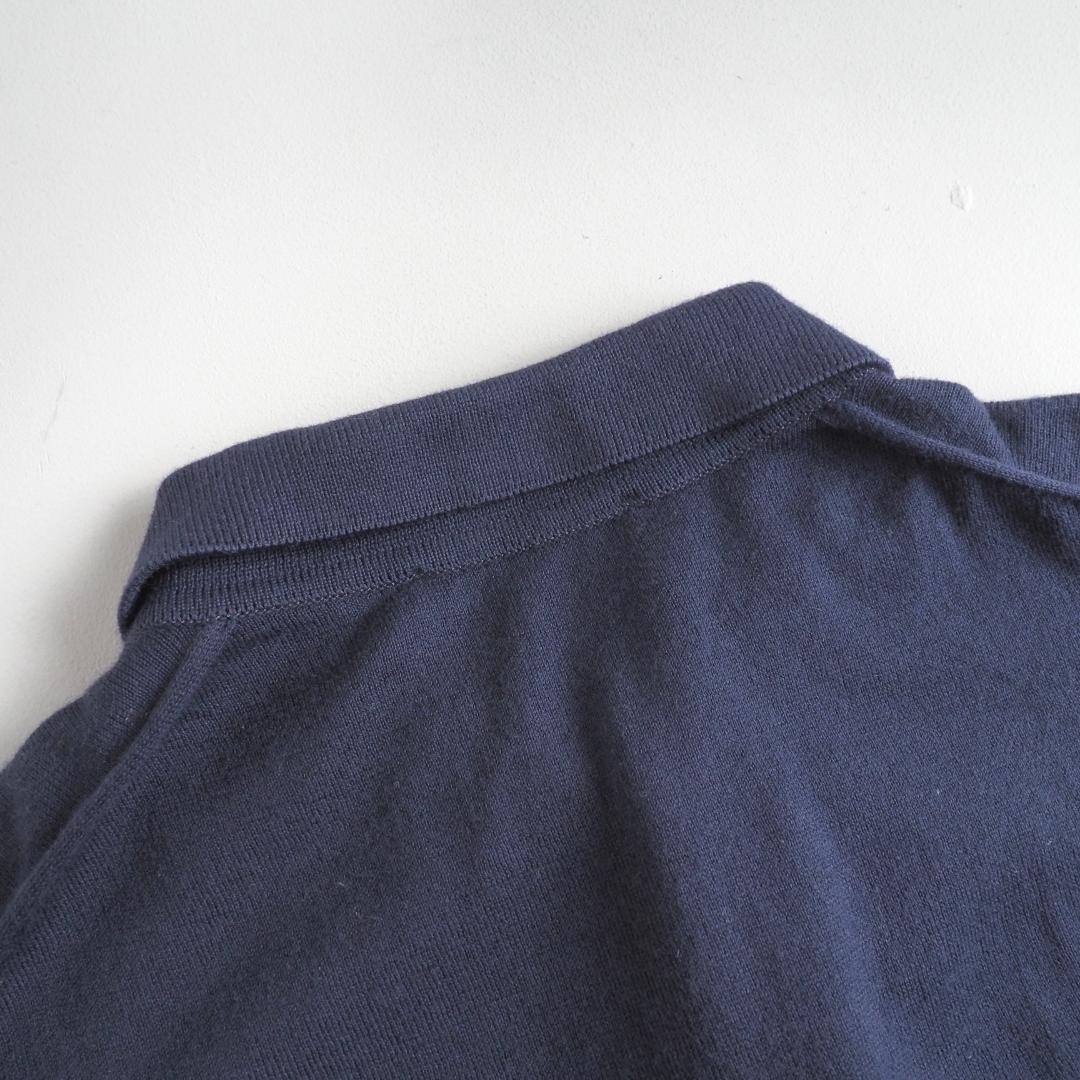 ジョンスメドレー　英国製　ポロシャツ　半袖　ネイビー　美品