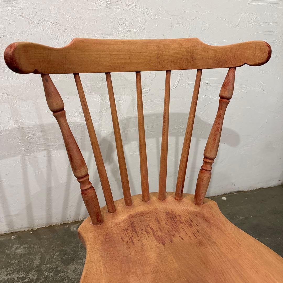 hangoutビンテージ　ダイニングチェア　木製チェア　剥離　2