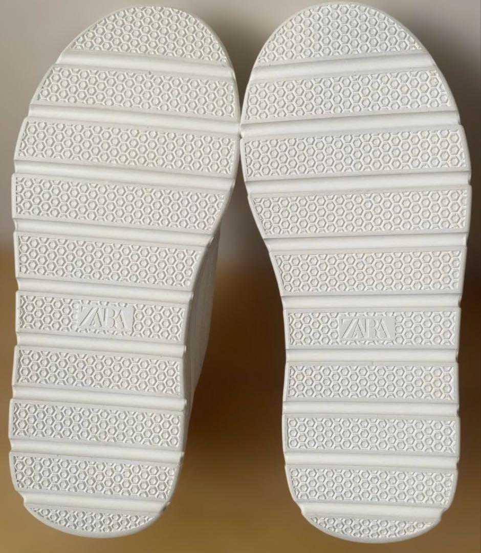 ZARA プラットフォームスニーカー ホワイト 39