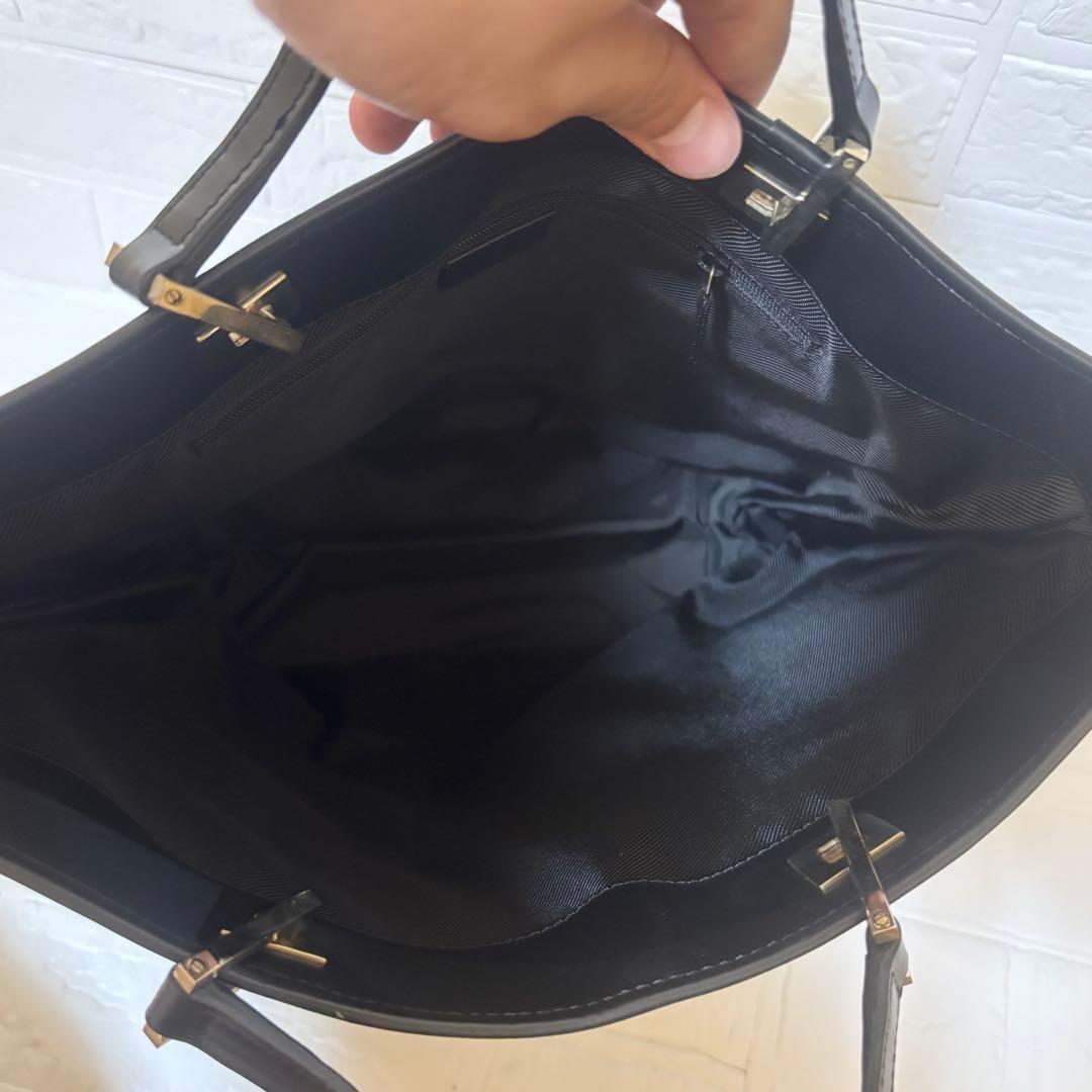 【極美品】GUCCI グッチ トートバッグ　GGキャンバス×レザー　巾着2個付き