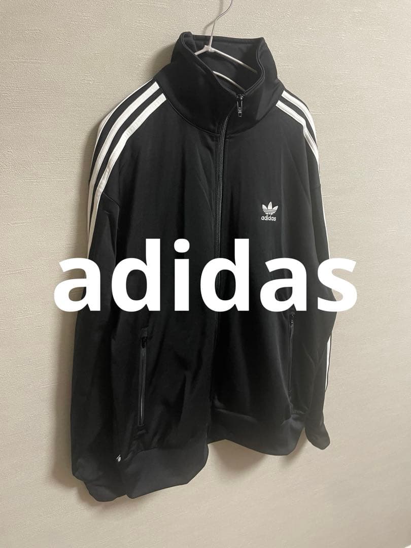 adidas ファイヤーバード　トラックジャケット　ブラック　XXL