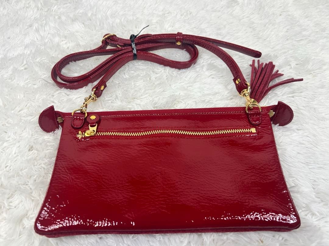 ATAO ブーブー ウォレットショルダーバッグ エナメル ゴールド金具　美品