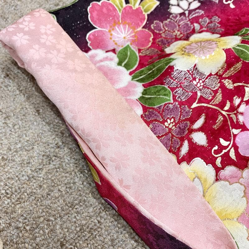 512z13☆振袖 身幅広め 銀通し 古典柄 ラメ刺繍☆美品 成人式 結婚式