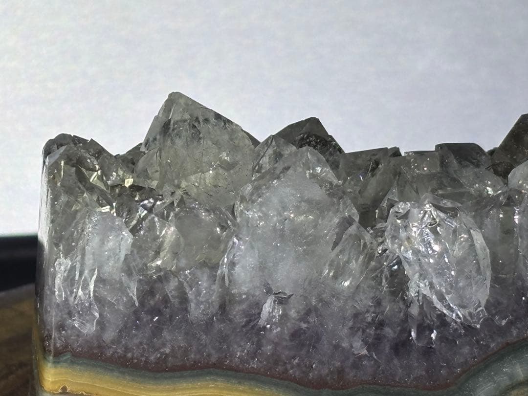 ウルグアイ産　天然非加熱　プラシオライト　グリーンアメジスト　244g