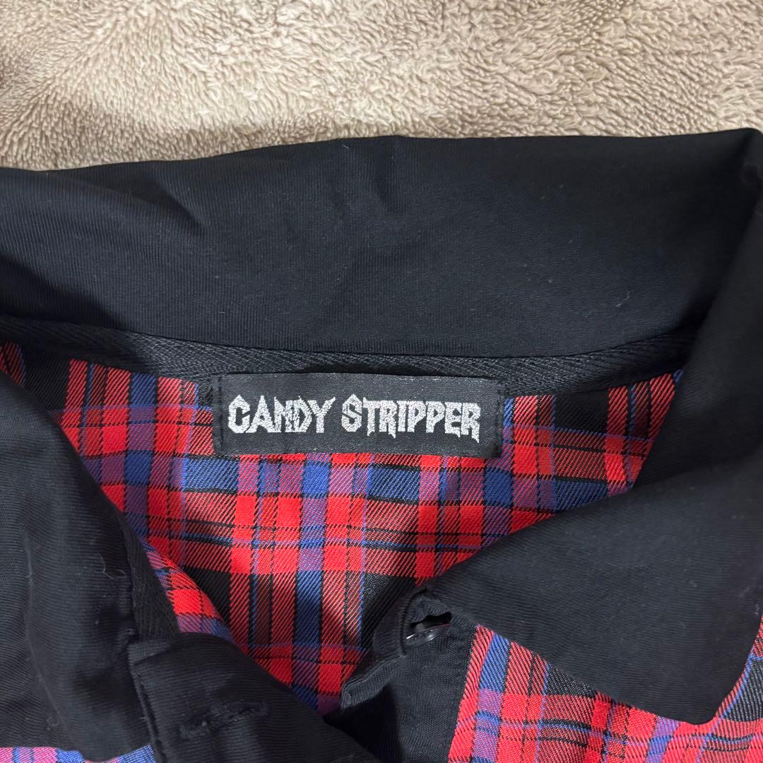 CANDY STRIPPER チェック柄ポロシャツ M サイズ2