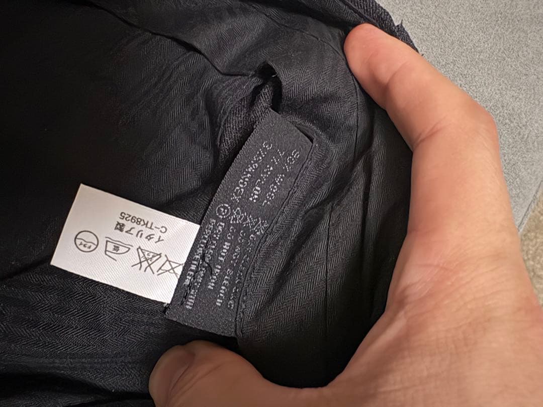 パンツ 98FW prada wool slacks dark gray (44)