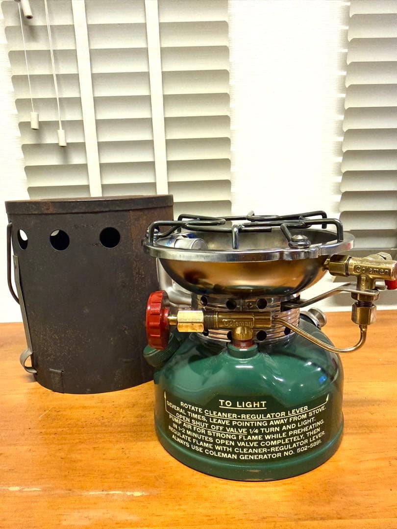 【ゆうき】コールマン502バーナーストーブ＋ヒートドラム＋クーラーボックス