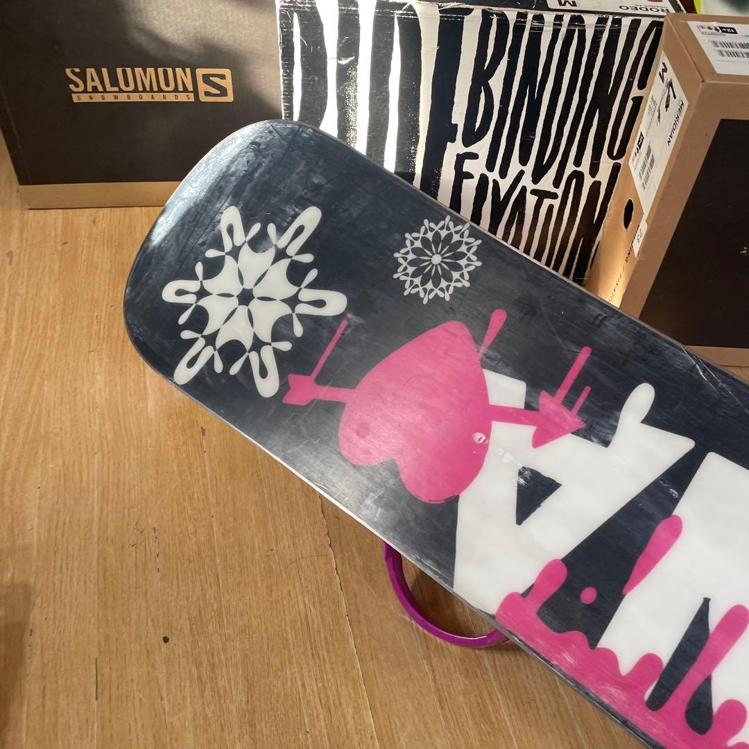 SABRINA×ELAN　サブリナ　バイン付スノーボードセット