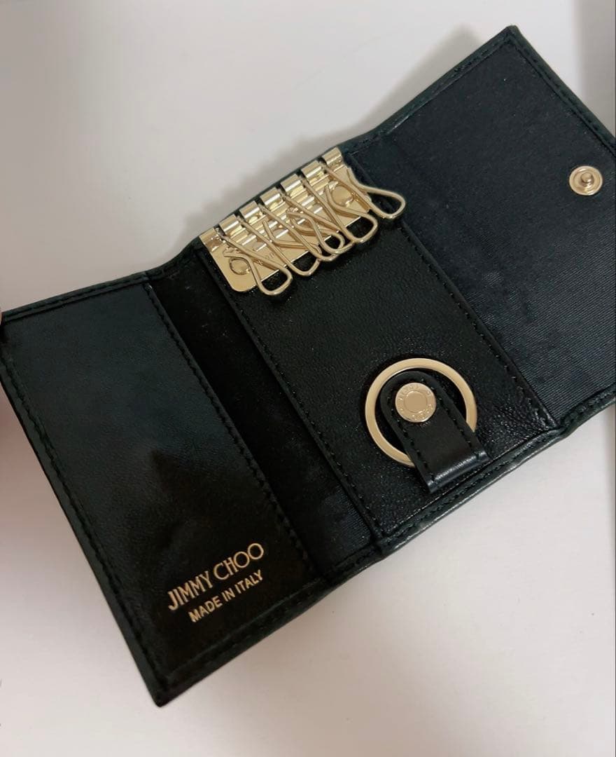 ジミーチュウ　JIMMY CHOO キーケース　6連 黒　スター　スタッズ