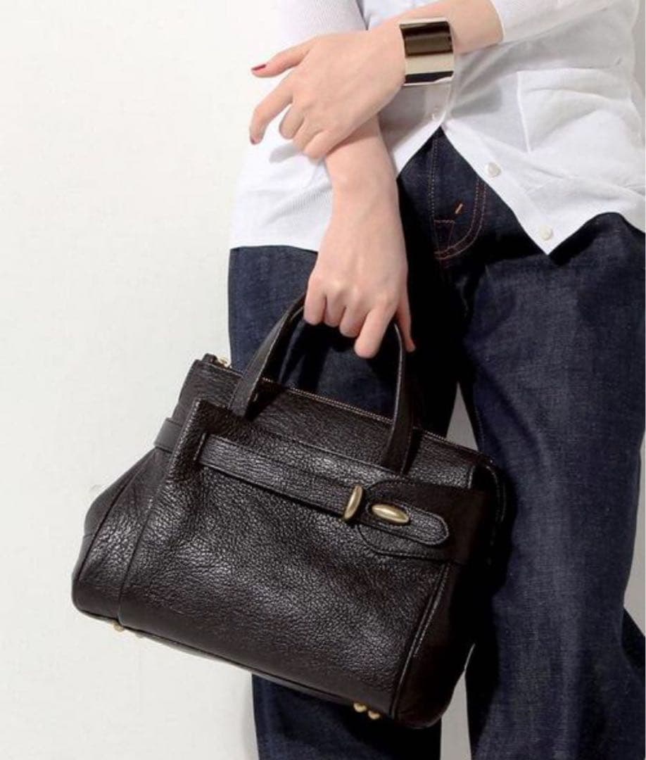 TOFF&LOADSTONE グレージュ レザー トートバッグ