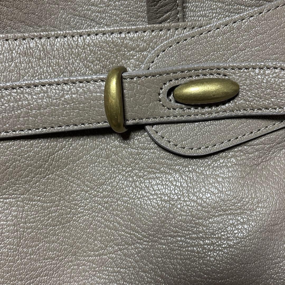 TOFF&LOADSTONE グレージュ レザー トートバッグ