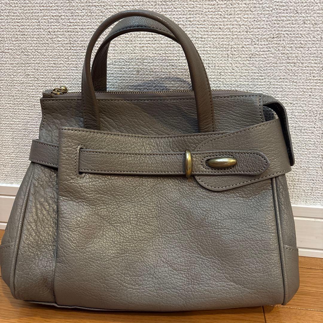 TOFF&LOADSTONE グレージュ レザー トートバッグ