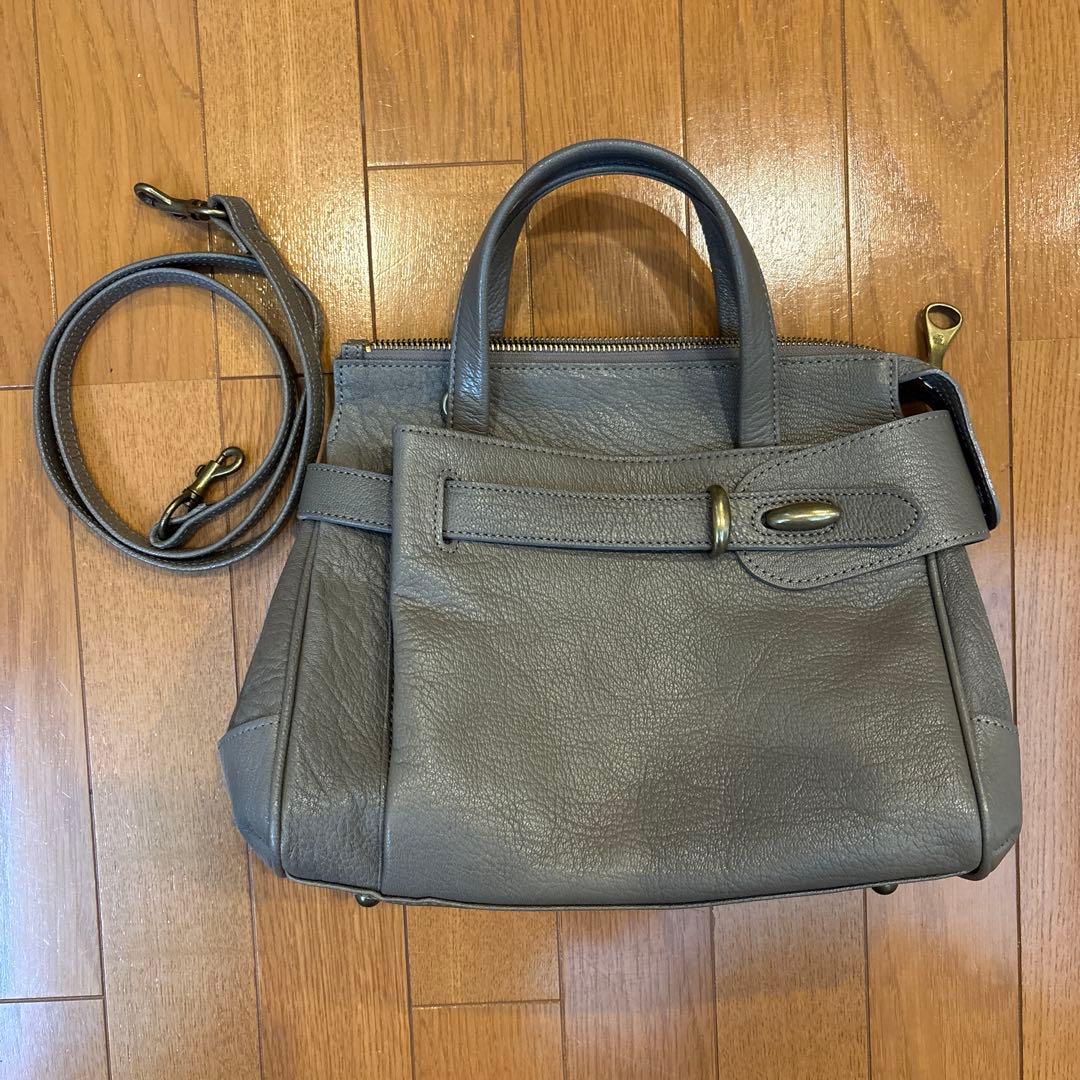 TOFF&LOADSTONE グレージュ レザー トートバッグ