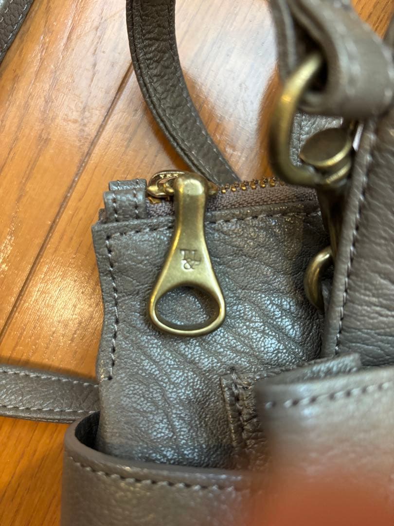 TOFF&LOADSTONE グレージュ レザー トートバッグ