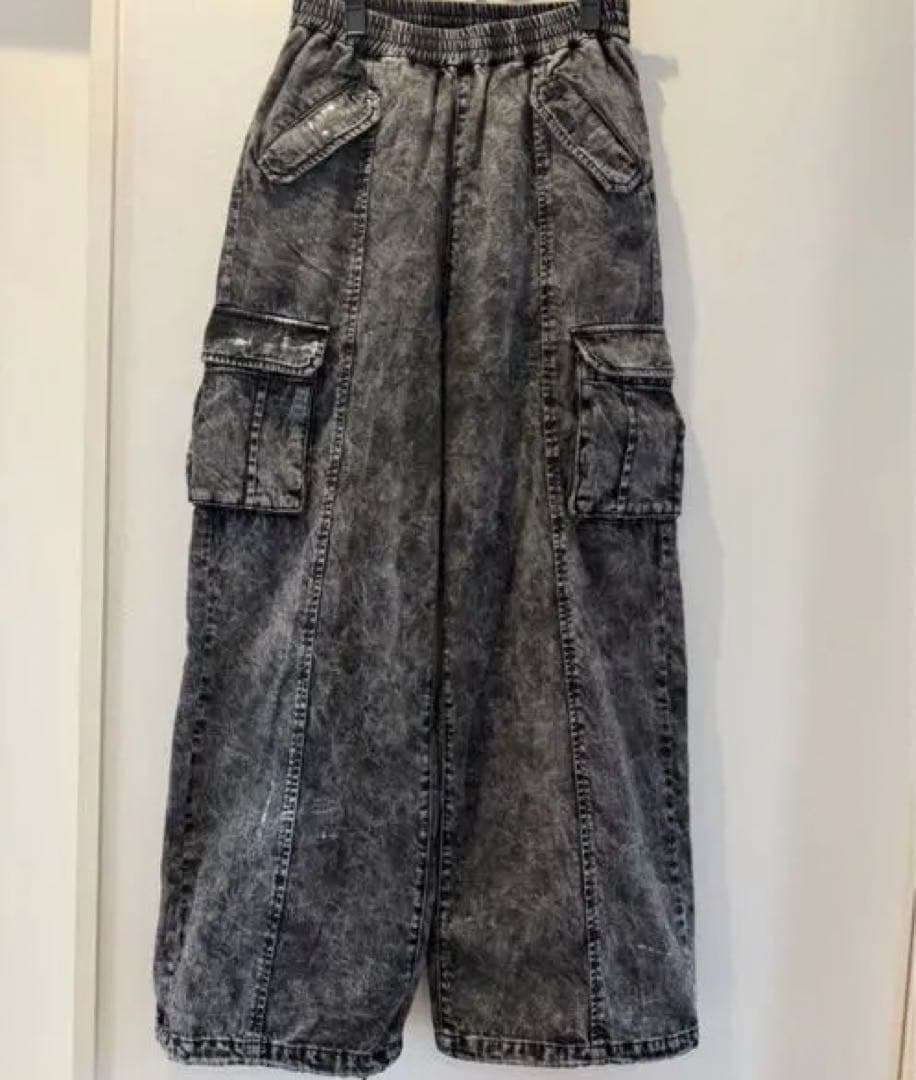 glamlips グラムリップスグラデーションワイドデニムパンツ