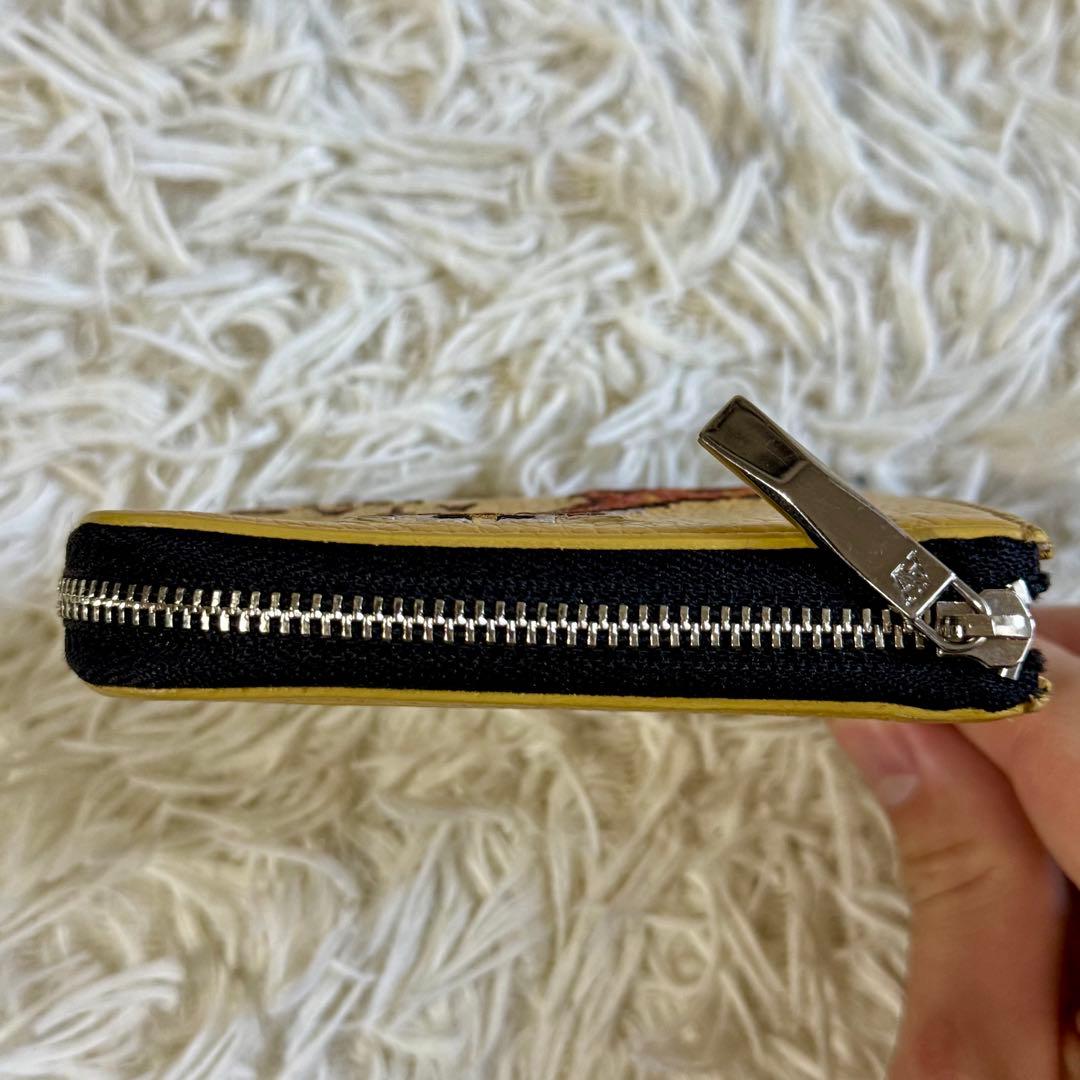 【美品】アタオ 18周年記念 ZOOシリーズ チェス ミニ財布 刺繍 キリン