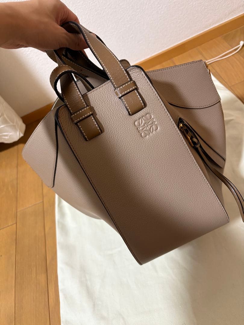 LOEWE ハンモックスモール(ベージュ レザー 2way)