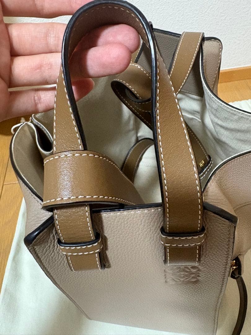 LOEWE ハンモックスモール(ベージュ レザー 2way)