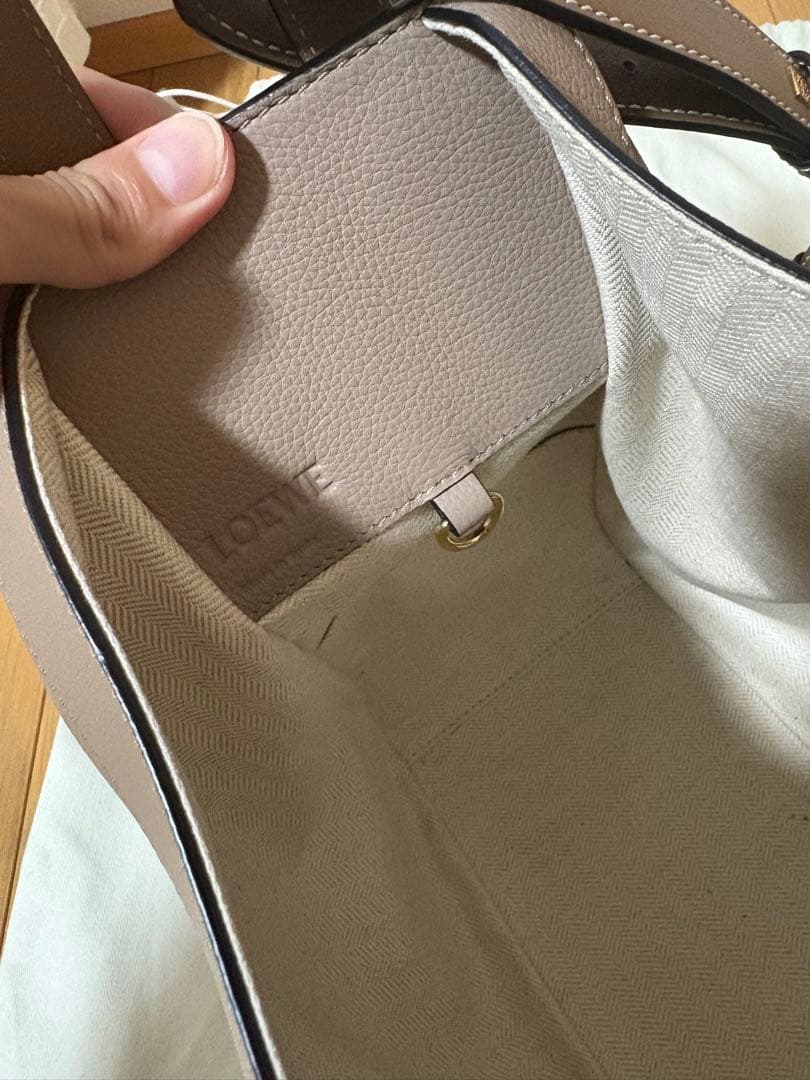 LOEWE ハンモックスモール(ベージュ レザー 2way)