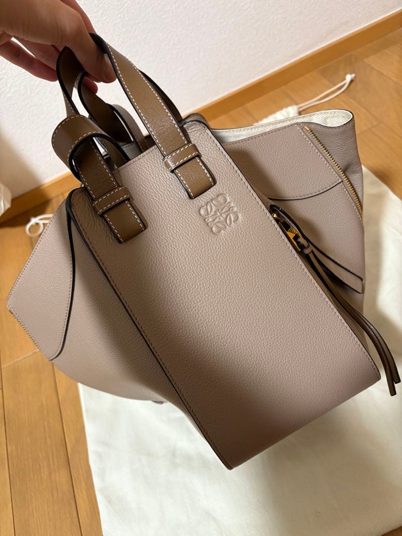 LOEWE ハンモックスモール(ベージュ レザー 2way)