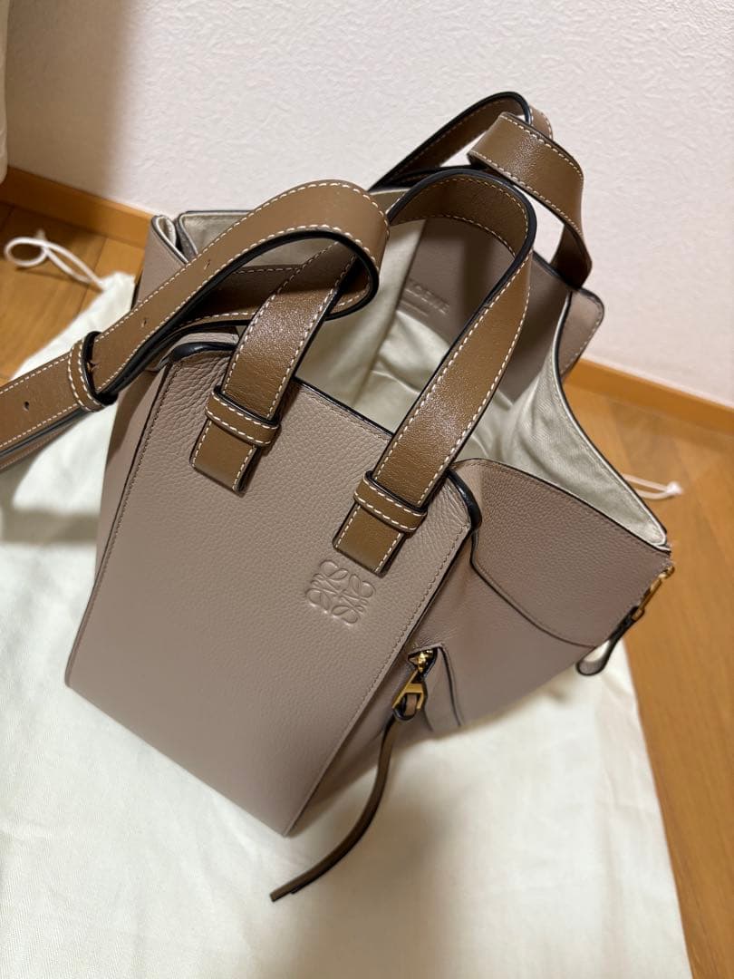 LOEWE ハンモックスモール(ベージュ レザー 2way)