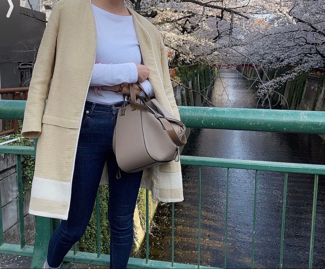 LOEWE ハンモックスモール(ベージュ レザー 2way)