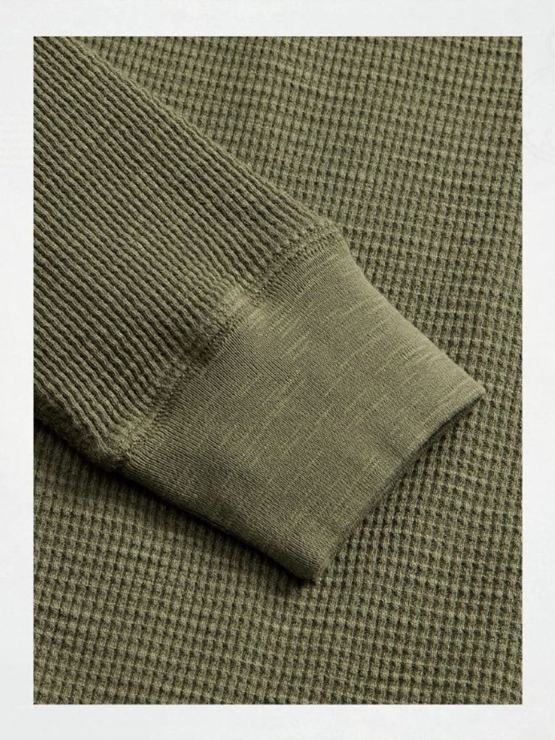 RRL ガーメントダイド ワッフルニット ヘンリーネック シャツ 《キムタク着》