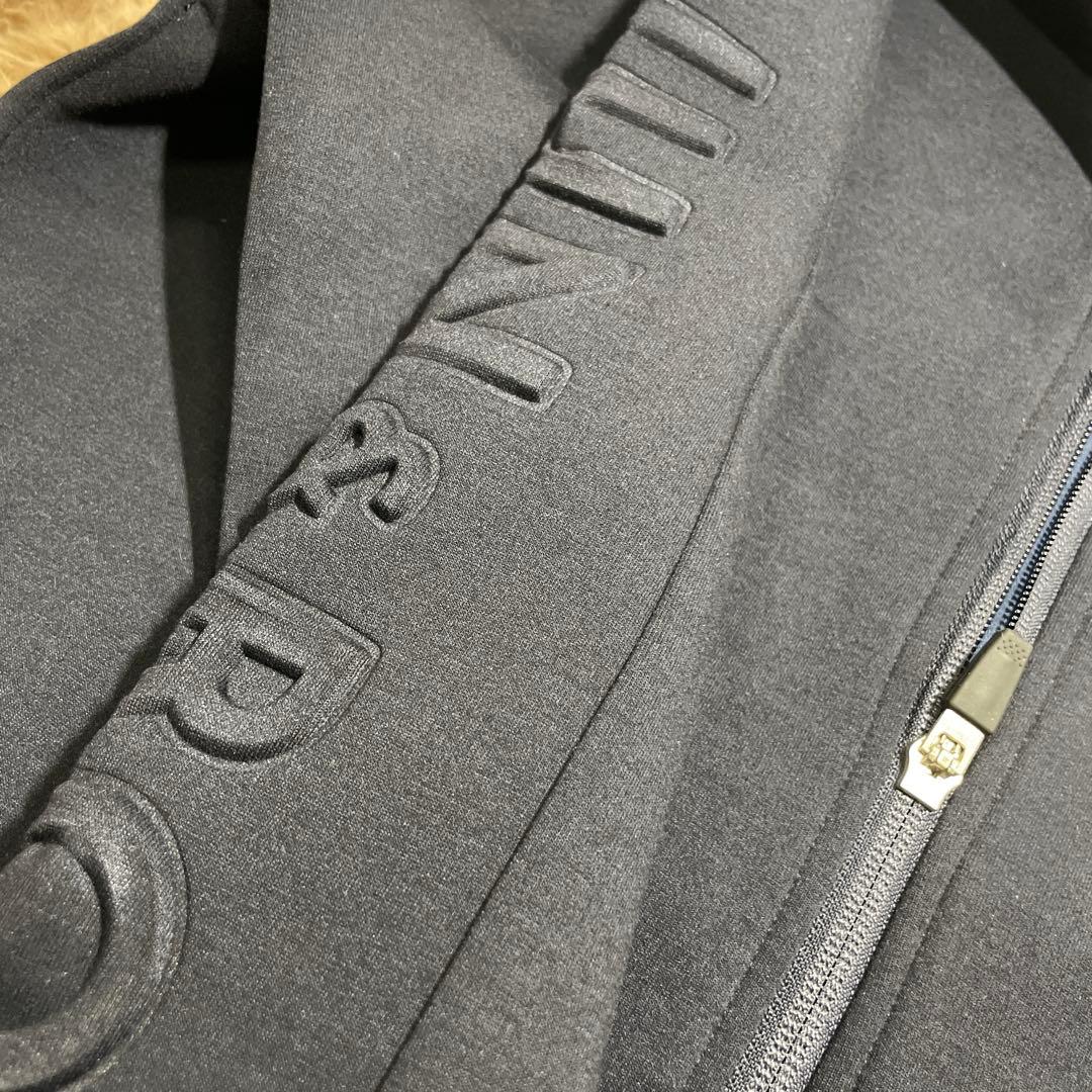 JUN&ROPE ダンボールニットエンボスロゴブルゾン ネイビー