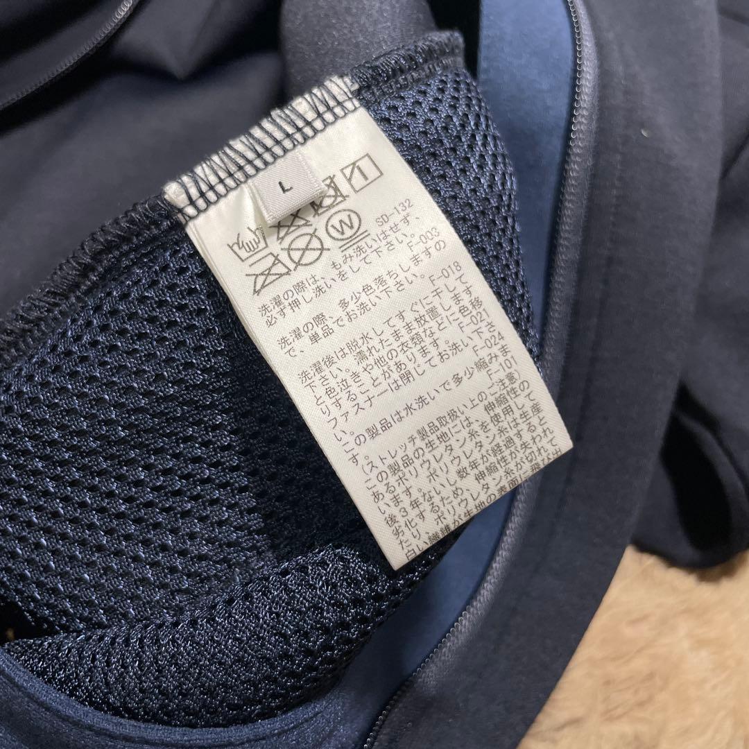 JUN&ROPE ダンボールニットエンボスロゴブルゾン ネイビー