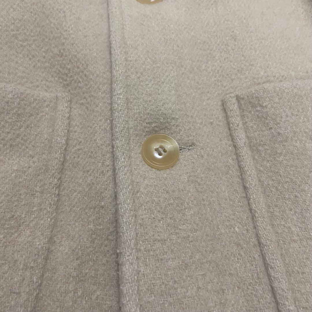 DANTON ライトパイル ウールモッサ カラーレス ジャケット 34 M