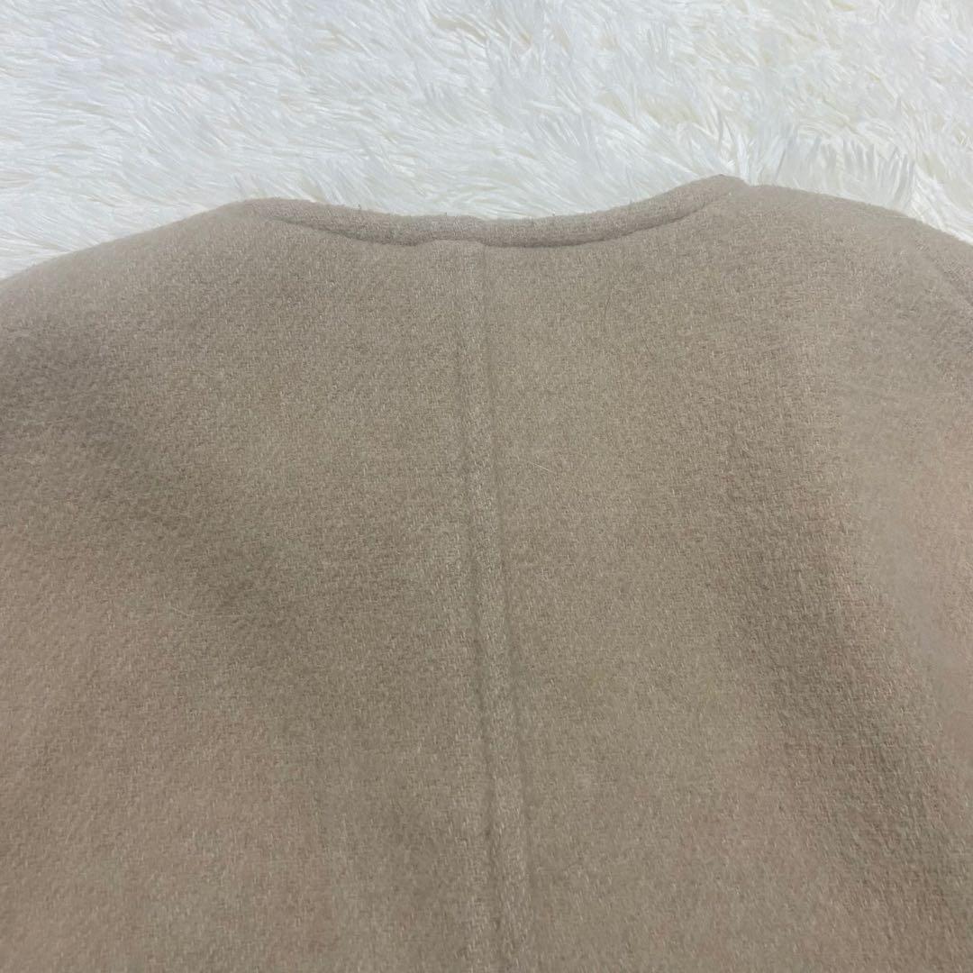 DANTON ライトパイル ウールモッサ カラーレス ジャケット 34 M