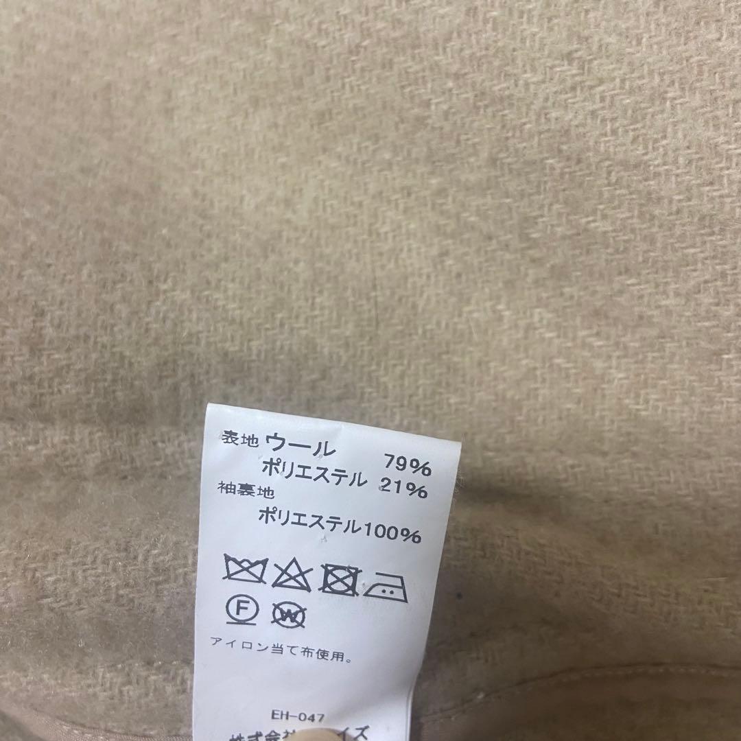 DANTON ライトパイル ウールモッサ カラーレス ジャケット 34 M