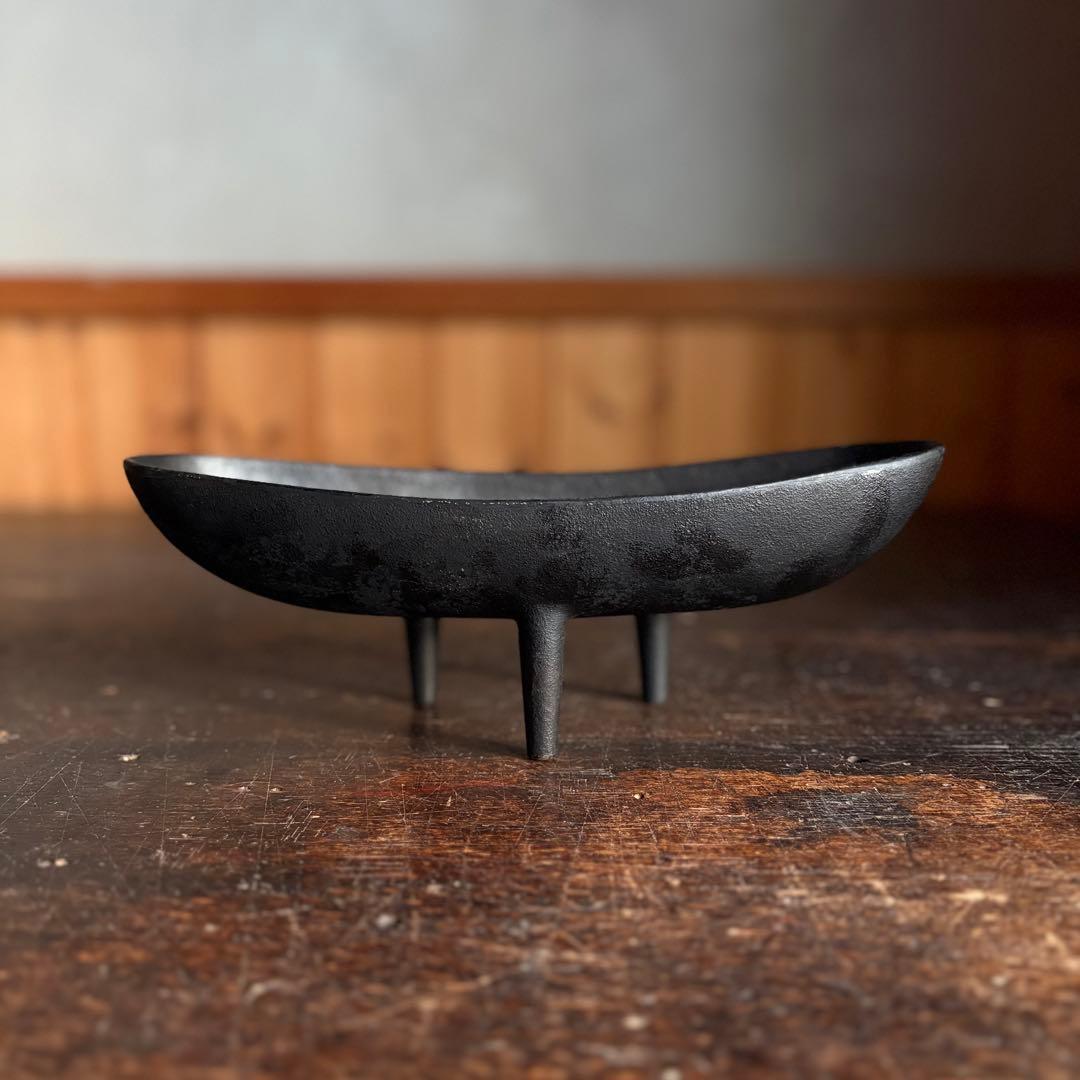 1971年【南部鉄器三つ足水盤】馬場忠寛ミッドセンチュリービンテージモダン