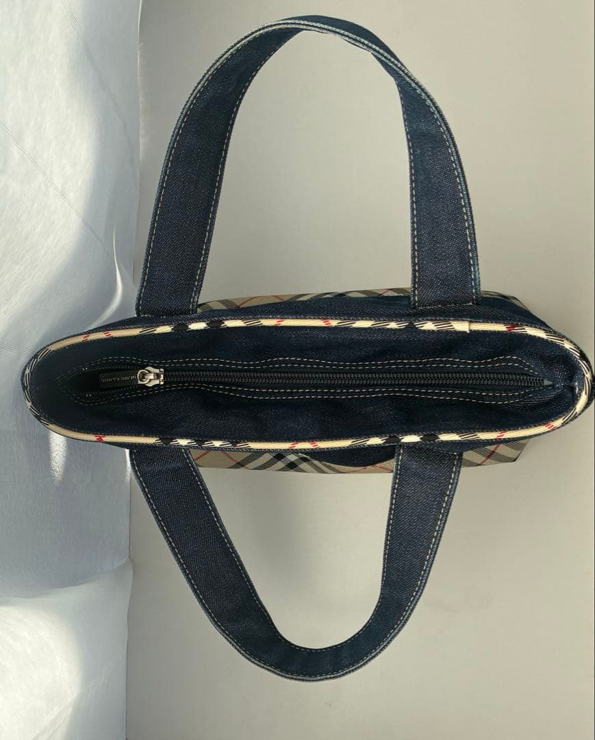 【美品】デニム×ノバチェックトートバッグ BURBERRY BLUE LABEL