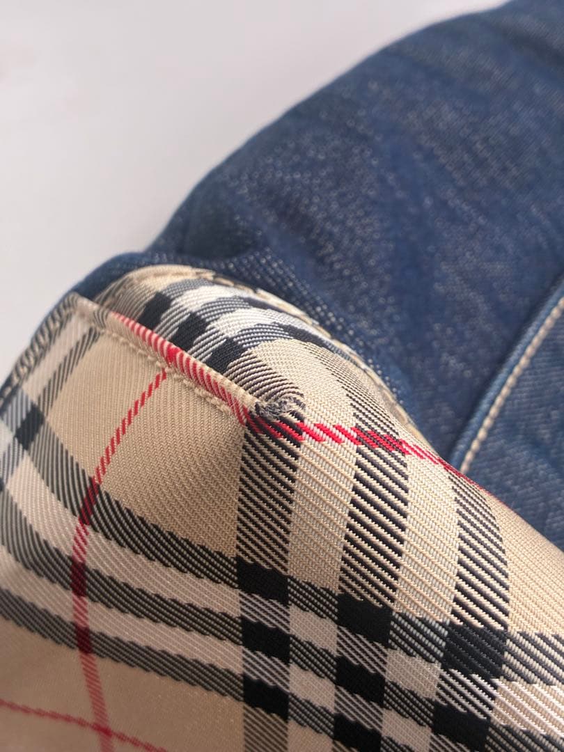 【美品】デニム×ノバチェックトートバッグ BURBERRY BLUE LABEL