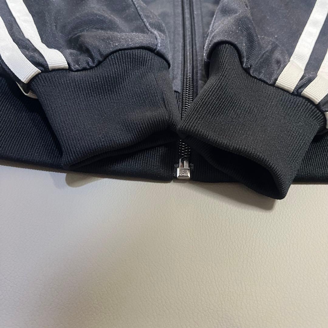 adidas アディダス花柄刺繍 ブラックジャージ　M