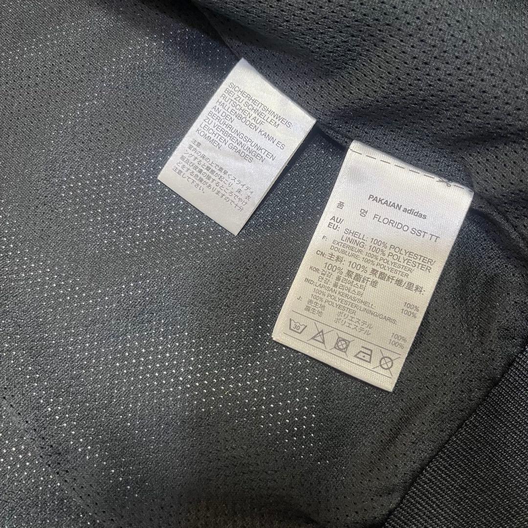 adidas アディダス花柄刺繍 ブラックジャージ　M
